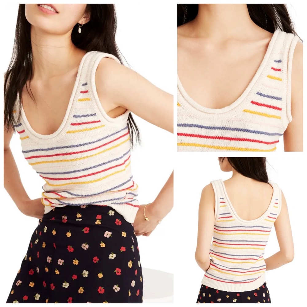NWOT Madewell Allgood Striped Sweater Tank (XS)